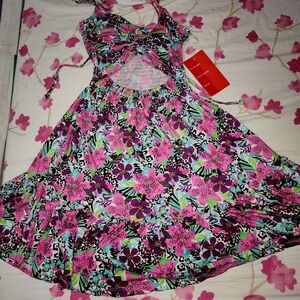 Hot Kiss Multicolor Floral Dress